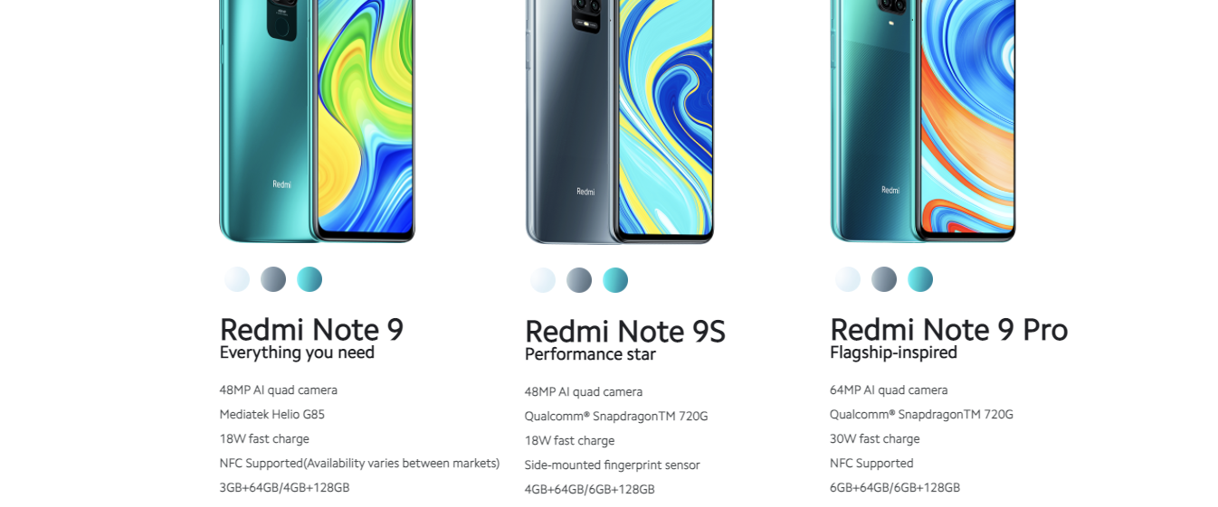 Features of the Redmi Note 9 Pro 6GB 128GB
